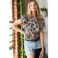thumbnail image 4 of Women's Ruffled Sleeveless O Neck Leopard Blouse, 4 of 9