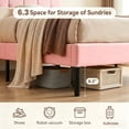 thumbnail image 5 of Zerduos Twin Size Bed Frame with Adjustable pholstered Platform Bed Frame, Easy Assembly, No Box Spring Needed, Pink, 5 of 8