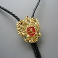 thumbnail image 3 of Gold Plated Russian Double Headed Empire Eagle Bolo Tie, 3 of 5