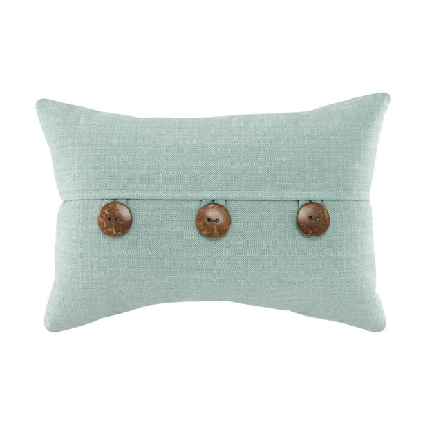 Mainstays Dynasty Oblong 3 Coconut Buttons Decorative Throw Pillow, 14