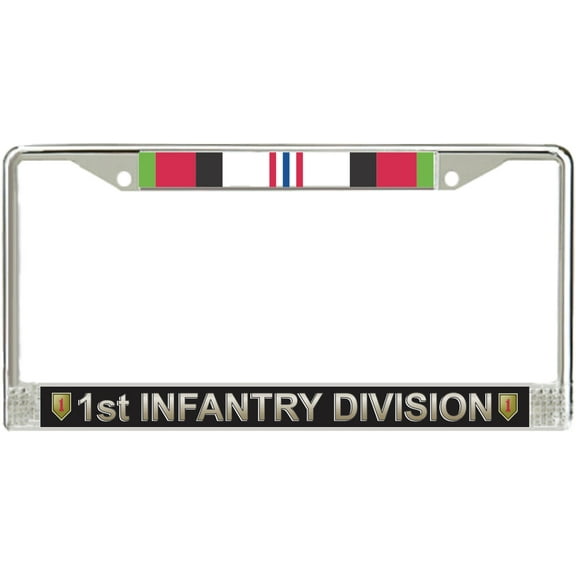 1st Infantry Division Afghanistan Veteran Service Ribbon License Plate Frame