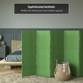 thumbnail image 6 of Red Lantern 4 ft. Short Woven Fiber Folding Screen - Light Green - 6 Panel, 6 of 6