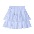thumbnail image 4 of Dpytoraw Black Mini Skirt High Waisted Ruffle Skirt Black Skirt Short Skirts For Women Black RARA Skirt Frilly Skirt Skirt For Summer Autumn Women’s Midi Skirt Blue, 4 of 4