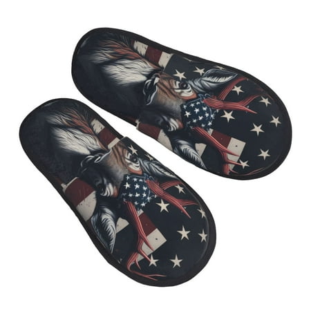 

JUNZAN Vintage American Deer Slippers for Women House Shoes Non Slip Indoor/Outdoor Pineapple And Cactus Designs-Large