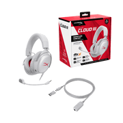 HyperX Cloud III – Wired Gaming Headset, PC, PS5, Xbox Series X|S, Angled 53mm Drivers, DTS Spatial Audio, Memory Foam, Durable Frame, Ultra-Clear 10mm Mic, USB-C, USB-A, 3.5mm – Gray/Red