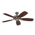 thumbnail image 1 of Monte Carlo 5DM52BS Designer Max 52-Inch Ceiling Fan Pull Chain Operated in 3-Speed with Flush Mount Hardware, Brushed Steel Finish, 1 of 3