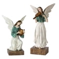 thumbnail image 1 of Melrose International 80599DS Ange en Résine de 12 et 15 Pouces avec Instrument&44; Blanc - Lot de 2, 1 of 1