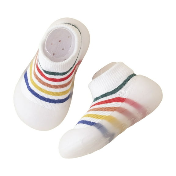 Yindaity Baby Sock Shoes Baby Shoes Boy Girl First Walker Shoes Toddler Walking Shoes Lightweight Non-Slip Sneakers (White,2-3 Years)
