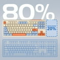 thumbnail image 6 of ATTACK SHARK Anti-ghosting Bluetooth Gaming Keyboard, Creamy Blue, 6 of 10