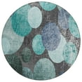 thumbnail image 2 of Addison Rugs Chantille Indoor/Outdoor Transitional Organic Teal Washable Round Rug, 8' x 8', 2 of 6