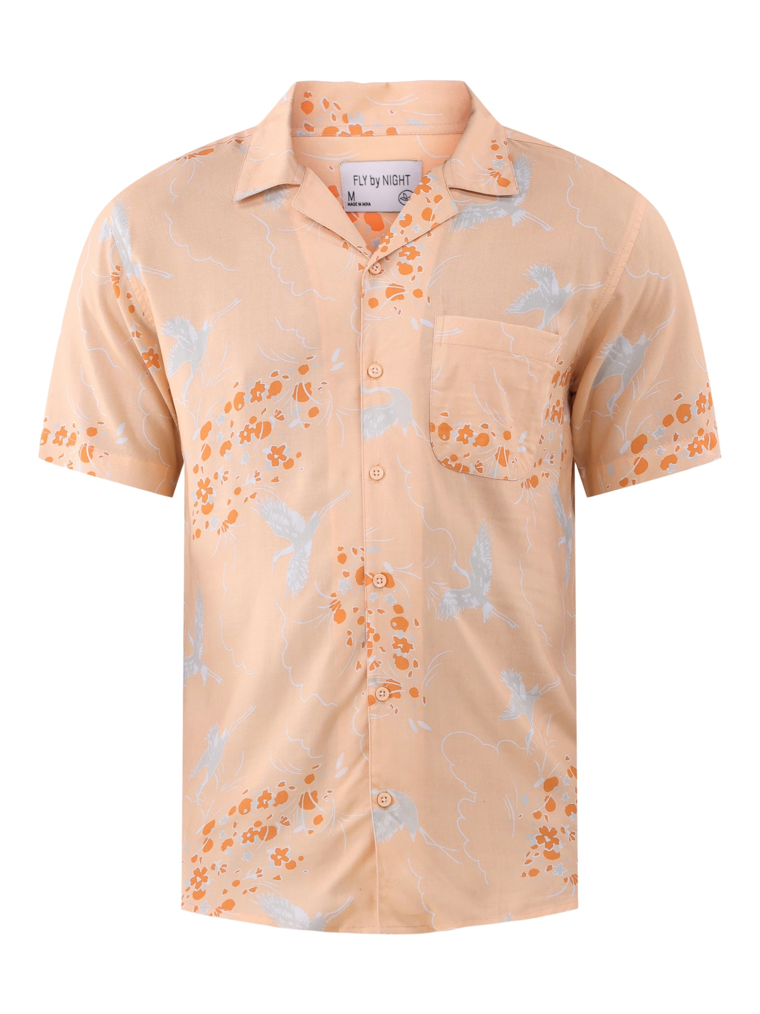 Fly By Night Men's and Big Men's Cove Printed Button Up Shirt, Sizes S-3XL