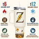 thumbnail image 3 of Vaso SUFAVN con diseño de girasoles con monograma, 1,2 L, para mujer, 3 of 7