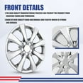 thumbnail image 3 of 4pcs/Set 16" Hubcaps Wheel Rims Cover for 2009-2025 Toyota Corolla /2023-2025 Toyota Corolla Hybrid /2009-2014 Toyota Matrix Compatible with Steel Wheels Snap on Installation(16-inch,Chrome), 3 of 8