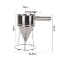 thumbnail image 2 of Baking Tool with Detachable Handle, Stainless Steel Pancake Dispenser for Effortless Flow Control in Cooking Crepes Waffles, 2 of 5