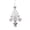 A003- C, variant on Clear Crown Christmas Tree Ornament with Silver Glitter and Rhinestone Detail for Holiday Tree Hanging Decoration