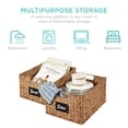 thumbnail image 6 of Best Choice Products Set of 2 16in Woven Water Hyacinth Pantry Baskets w/ Chalkboard Label, Chalk Marker - Chestnut, 6 of 7