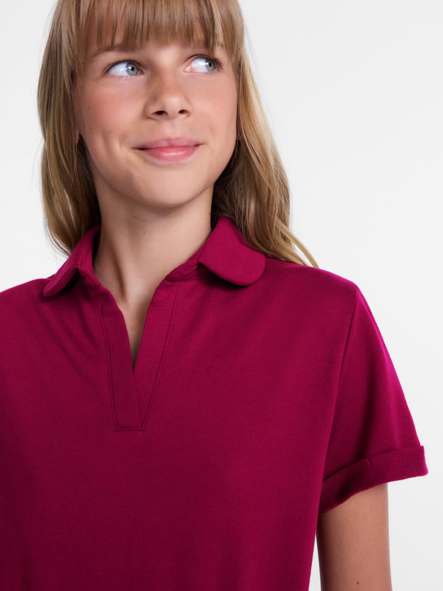 Weekend Academy Girls French Terry Pleated Polo Dress, Sizes 4-18