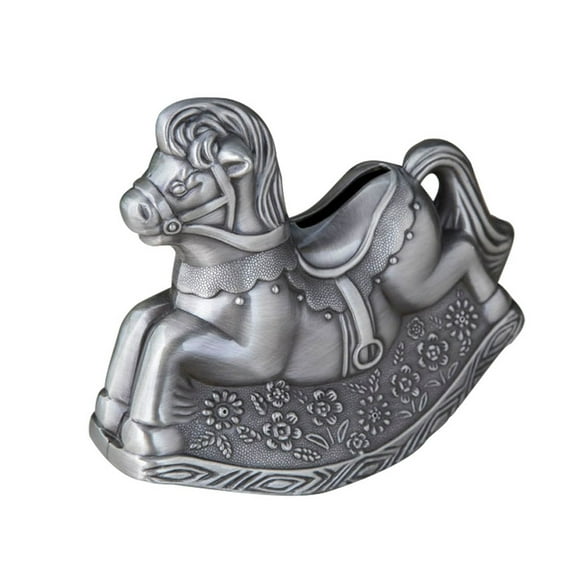 FRCOLOR Adorable Rocking Horse Piggy Bank For Girls Metal Coin Bank Kids Coin Jar Unbreakable Coin Bank Unbreakable Money Piggy Bank Alloy Money Bank
