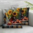 thumbnail image 3 of PHYHOO Sunflower Fruit Red Wine Pillowcase Colorful Printed Pillow Case Short Plush Square Decorative Cushion Cover Suitable for Sofa Bedroom, 3 of 5