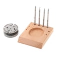 thumbnail image 3 of BELOVING Watch Balance Wheel Tool Watch Hairspring Tool Watch Maintenance Tool Steel Punch Pin Watch Balance Wheel Remover Wooden Base, 3 of 10