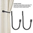 thumbnail image 2 of Curtain Holdback, Wall Mounted curtain tieback hooks, Metal Decorative Window Drapery Holder Curtain Hook, 2 of 5