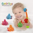 thumbnail image 4 of Juguetes de baño Juegos de pesca sin moho Ballenas de natación Mesa de agua libre de BPA Piscina Hora del baño Bañera Juguete para niños pequeños Bebé Niños Niñas Niños BANYUO  Hogar, 4 of 7