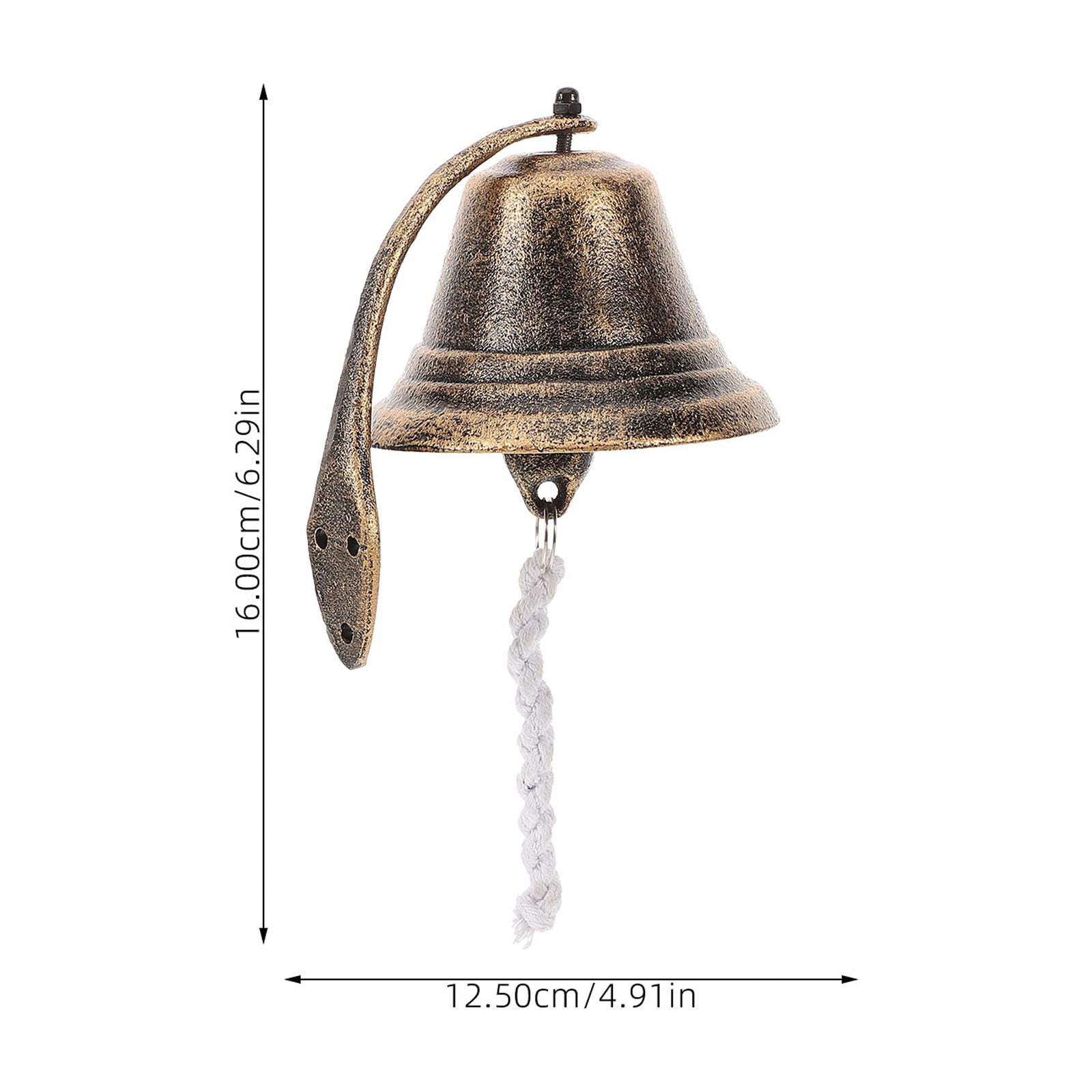 OUNONA Outdoor Bell Indoor Dinner Wall Mounted Door Bell Cast Iron Bell Wall Mounting Bell