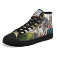 thumbnail image 6 of Wolf High Top Canvas Shoes Sneakers Black Size 11.5, 6 of 7
