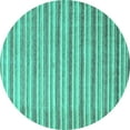 thumbnail image 1 of Ahgly Company Indoor Round Abstract Turquoise Blue Contemporary Area Rugs, 8' Round, 1 of 4