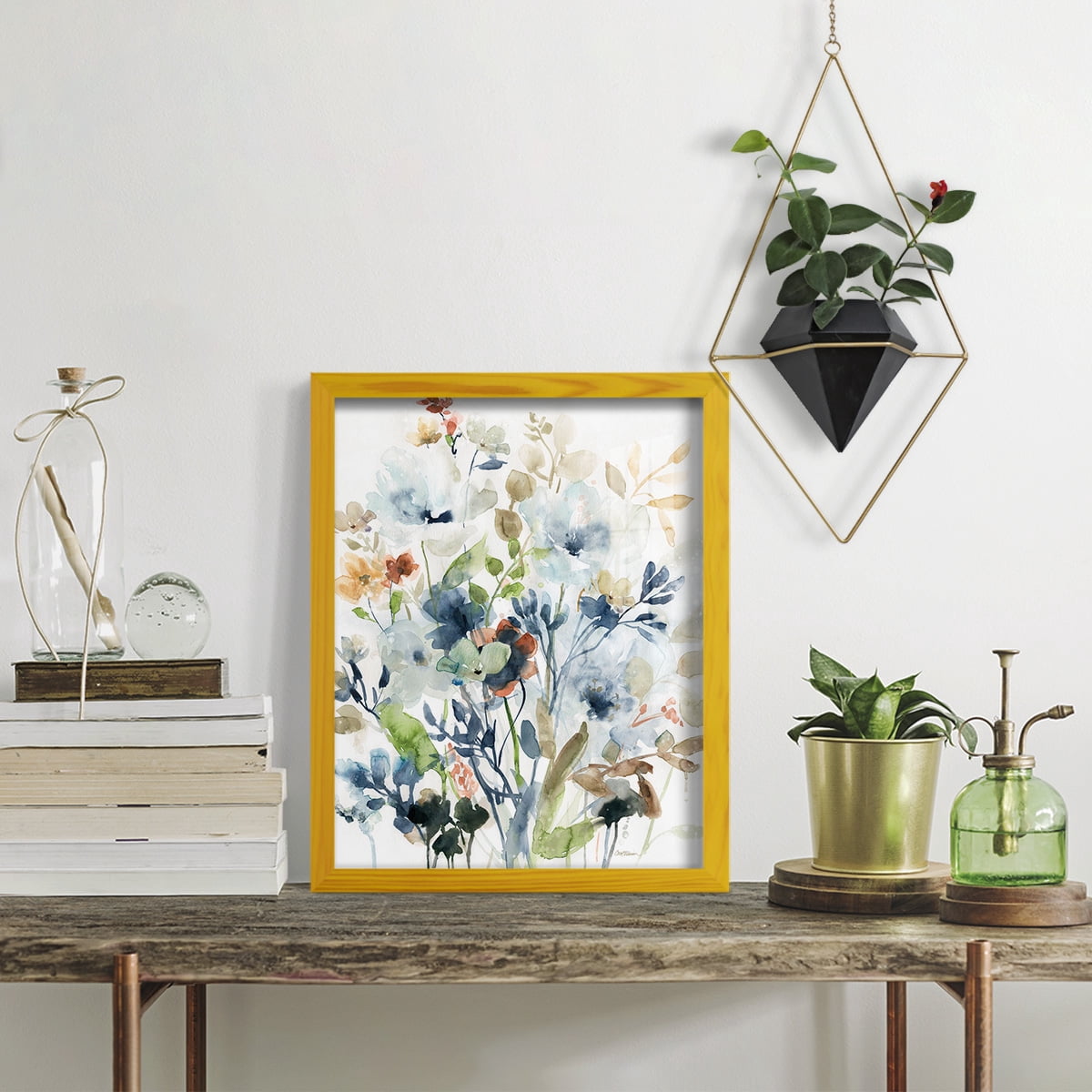 Holland Spring Mix -Framed Print w/glass-Sunflower Yellow