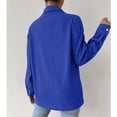 thumbnail image 4 of Besolor Button Down Tops for Women Casual Lapel Long Sleeve Shirts Loose Lightweight Solid Color Spring Blouse, 4 of 7
