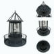 thumbnail image 5 of Decoración para exteriores, lámpara solar giratoria, lámpara solar colgante para patio, valla, jardín, iluminación exterior, decoración del hogar (negra), luz nocturna., 5 of 9