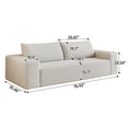 thumbnail image 4 of Leumius 71" Cloud Couch,3 Setaser Sofa with Deep Seat,Boneless Couch Sofa with 2 Pillows for Living Room,No Assembly Required,White, 4 of 8