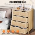 thumbnail image 3 of VEVOR Rattan Drawer Dresser Natural Rattan Closet Dresser 4 Drawers for bedroom, 3 of 9