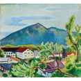 thumbnail image 3 of August Macke 16x15 Black Modern Framed Museum Art Print Titled - Spring Landscape in Tegernsee (1910), 3 of 5