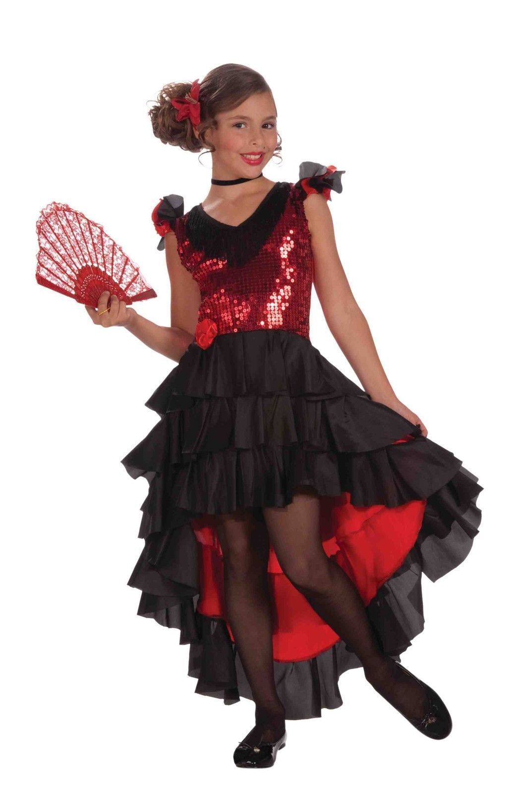 red and black dance costume