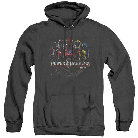 Power Rangers Ranger Circuitry Adult Heather Hoodie Sweatshirt Black