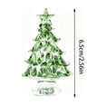 thumbnail image 6 of Tabletop Christmas Tree, Glass Mini Christmas Tree Figurine for Entryway Table Shelf and Living Room, Green, 2.56 x 1.57 x 1.57 in, 6 of 6