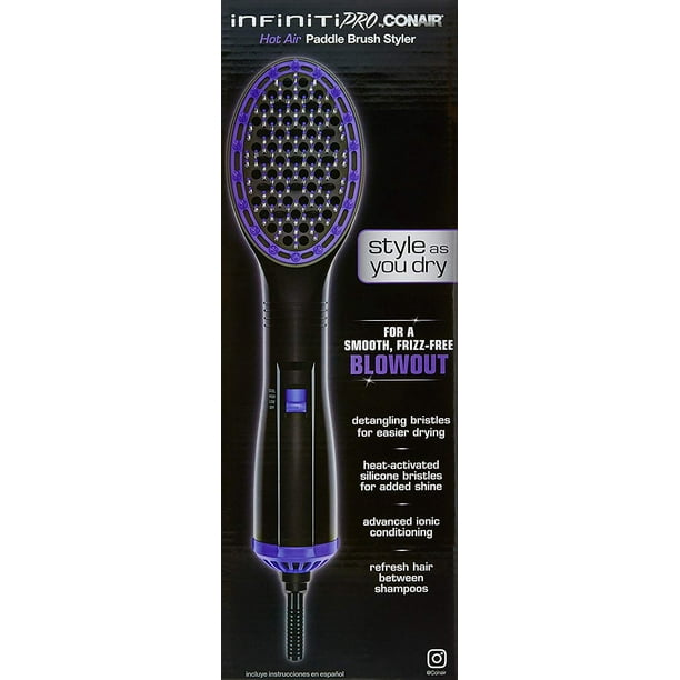 Conair Infiniti Pro Hot Air Paddle Brush with FrizzFree Blowout, 600