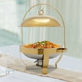 thumbnail image 2 of 8L/7.26qt Gold Chafing Dish Buffet Set, Modern Round Buffet Servers Stainless Steel, 2 of 17