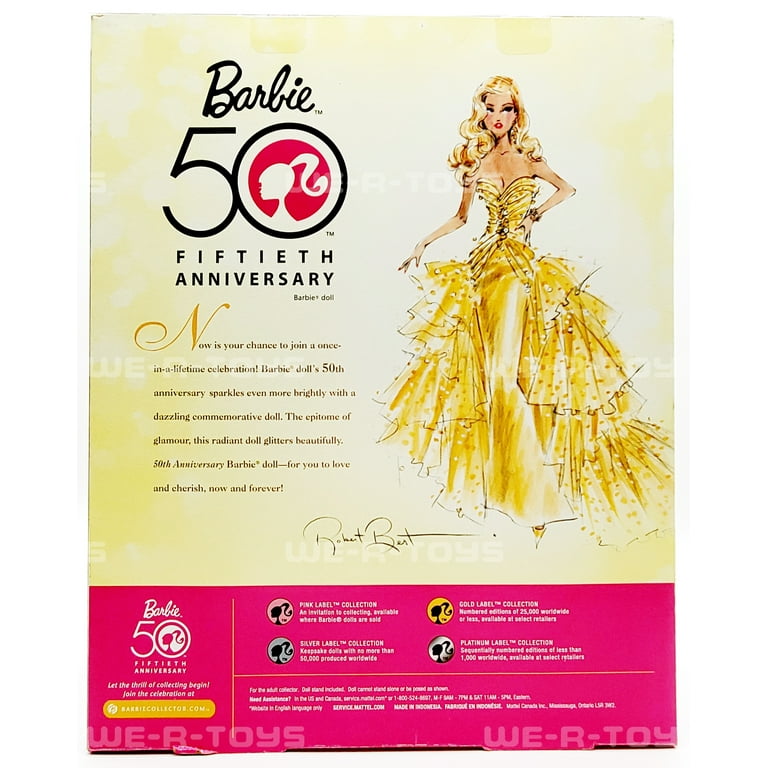 Barbie 50th Anniversary Glamour Doll 2008 Mattel N4981 NEW