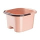 thumbnail image 1 of Bañera de hidromasaje para pies, cuenco para pedicura, masajeador de pies doméstico con mango para remojo rosa, 1 of 9