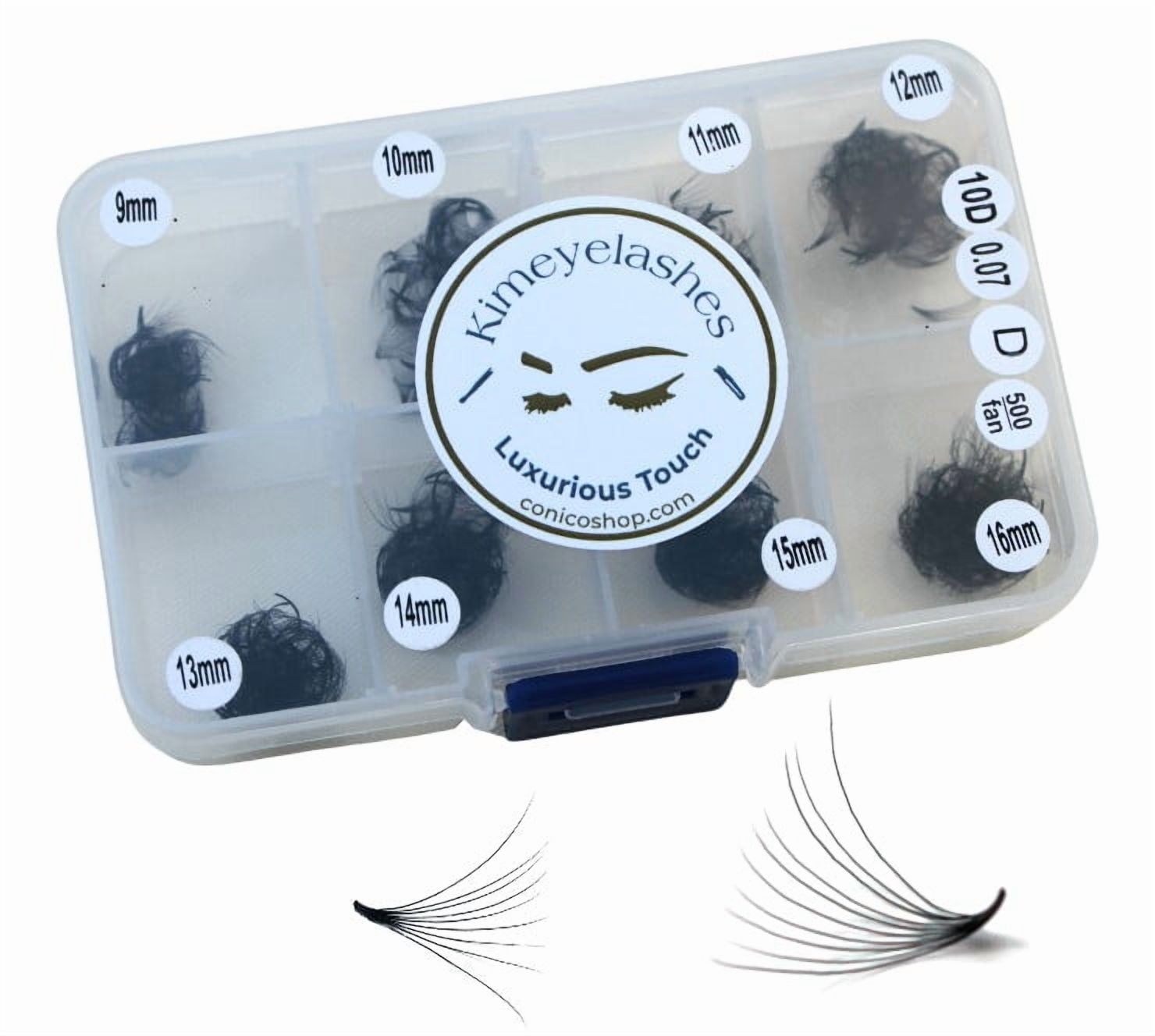Premade Fans Eyelash Extension 500 Fans Handmade Loose Volume Lashes 5D/8D/10D/12D Pre-made Fans 0.05mm 0.07mm C/D Curl 9-16mm Hybrid Wispy Promade lashes