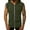 Army Green, variant on Dxzfnsa Summer Tank Tops for Men Fashion Men's Casual Solid Color Workout Hooded Tank Tops Zip Up Sleeveless Shirts Bodybuilding Gym Hooded Tops with Pockets