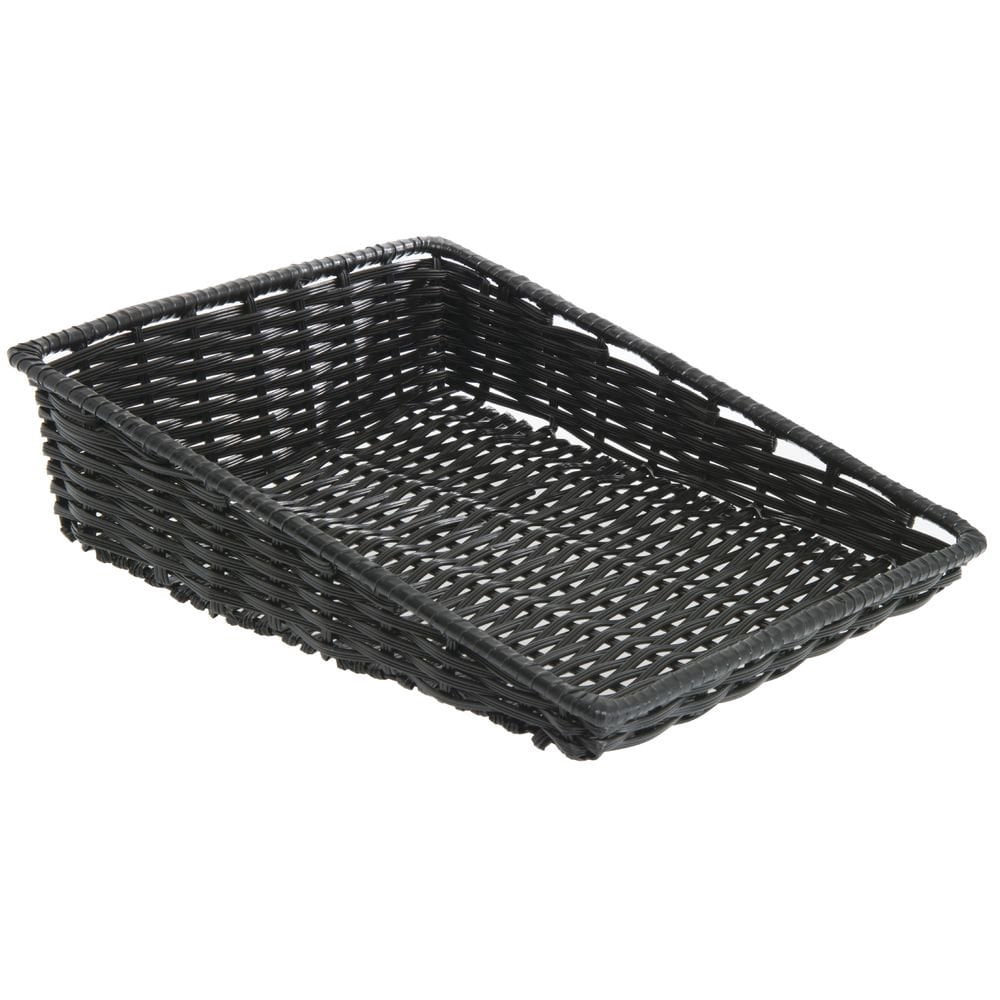 HUBERT® Black Tapered Storage Basket - 15 1/2"L x 18"D x 1 1/2" to 5"H