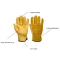 thumbnail image 4 of Guantes de jardinería antideslizantes a prueba de espinas guantes de trabajo de cuero con protección de manos antipinchazos 1 par Kearding HA5715-01B, 4 of 6