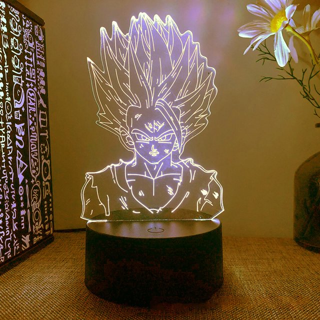 Lámpara de mesa de bola de dragón, figura de Goku, Rey Mono, luz de noche LED 3d, adorno Super Saiyan, luz para niños, regalos de cumpleaños y Navidad