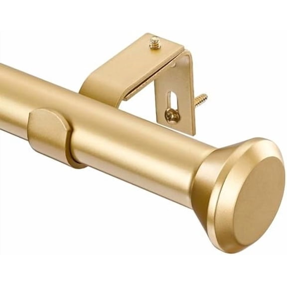 Heavy Duty Curtain Rods - 48 to 84 Inch Gold Rods for Bedroom, Living Room, Patio, Kitchen, Farmhouse - Adjustable with Diamond Finials