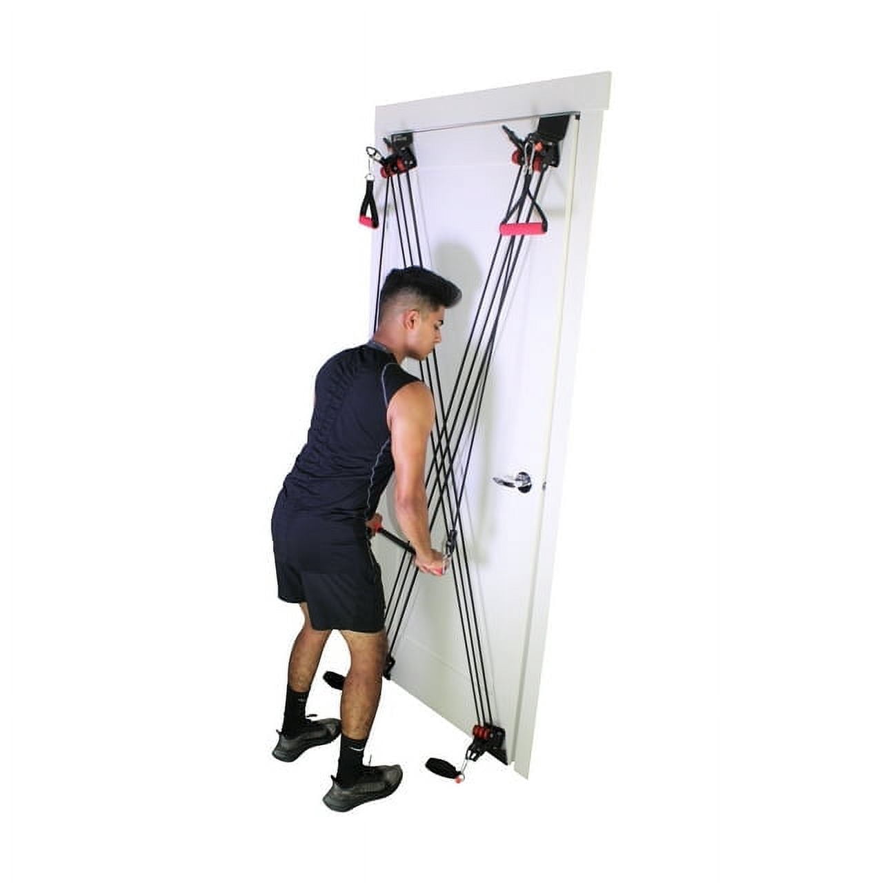 X Factor Door Gym - Full Body Total Workout System for Home Gym Strength Training - Fitness Equipment with DVD, Workout Chart, and Straight Bar
