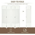 thumbnail image 7 of Kadyn Privacy Screens and Panels, 4 Panel Folding Room Divider Portable Privacy Screen Wave Fiber Room Partition, White, 7 of 7